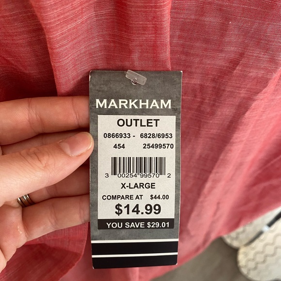 MarkHam Mens Buttondown Red Shirt Size XL NWT. - Picture 4 of 4